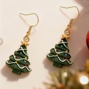 Festive Christmas Tree Earrings